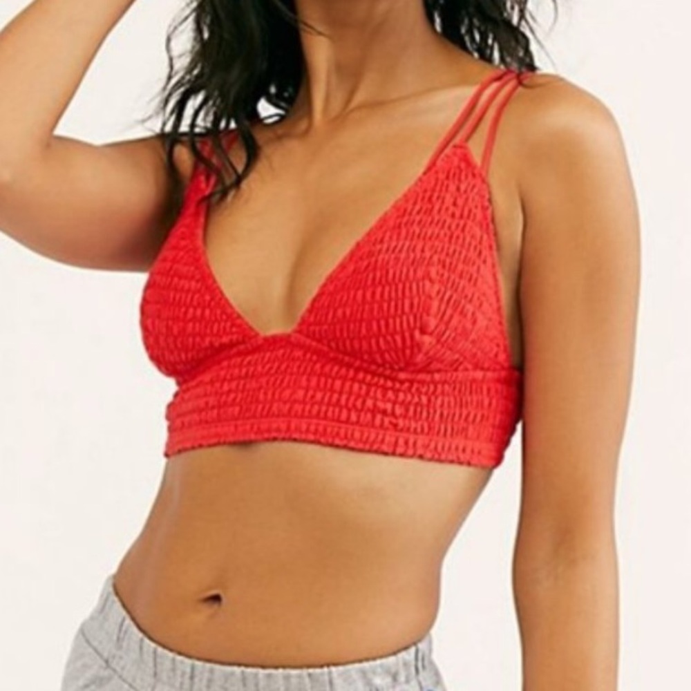 Free People Emmy Bralette Summer Red size Small